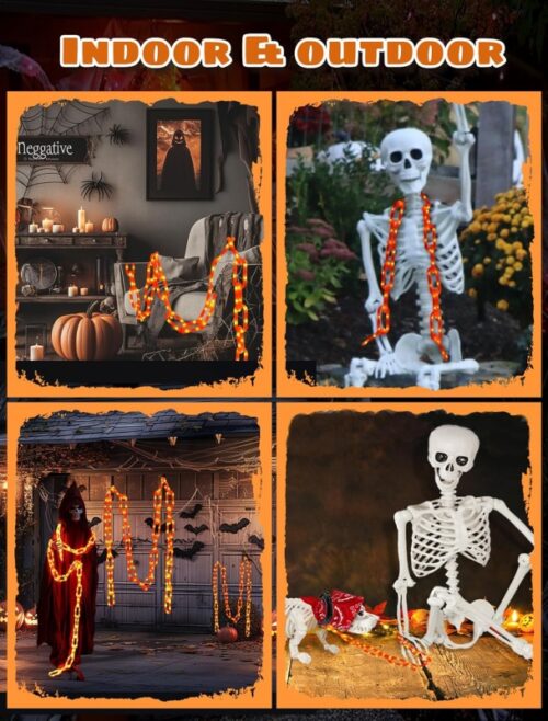 SLL1129-4 Halloween Decor Plastic Chain String Lights