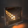 Smoke Infinity Flame LED Lamp-Square Shape