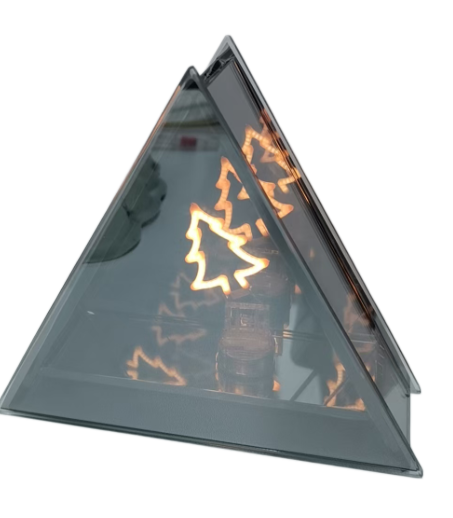 Smoke Infinity Flame Led Battery Lamp-Triangle Shape
